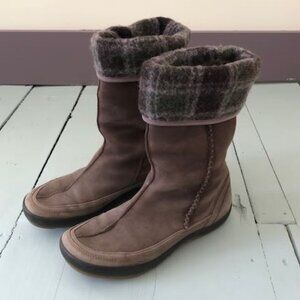 ECCO Snow Waterproof Wool Lined boots Women's 41 / 10 Plaid. Very good condition